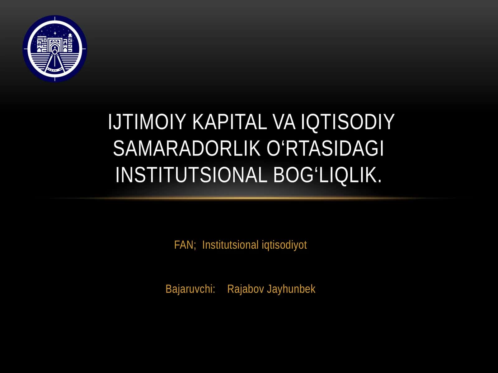 Institutsional iqtisodiyot
