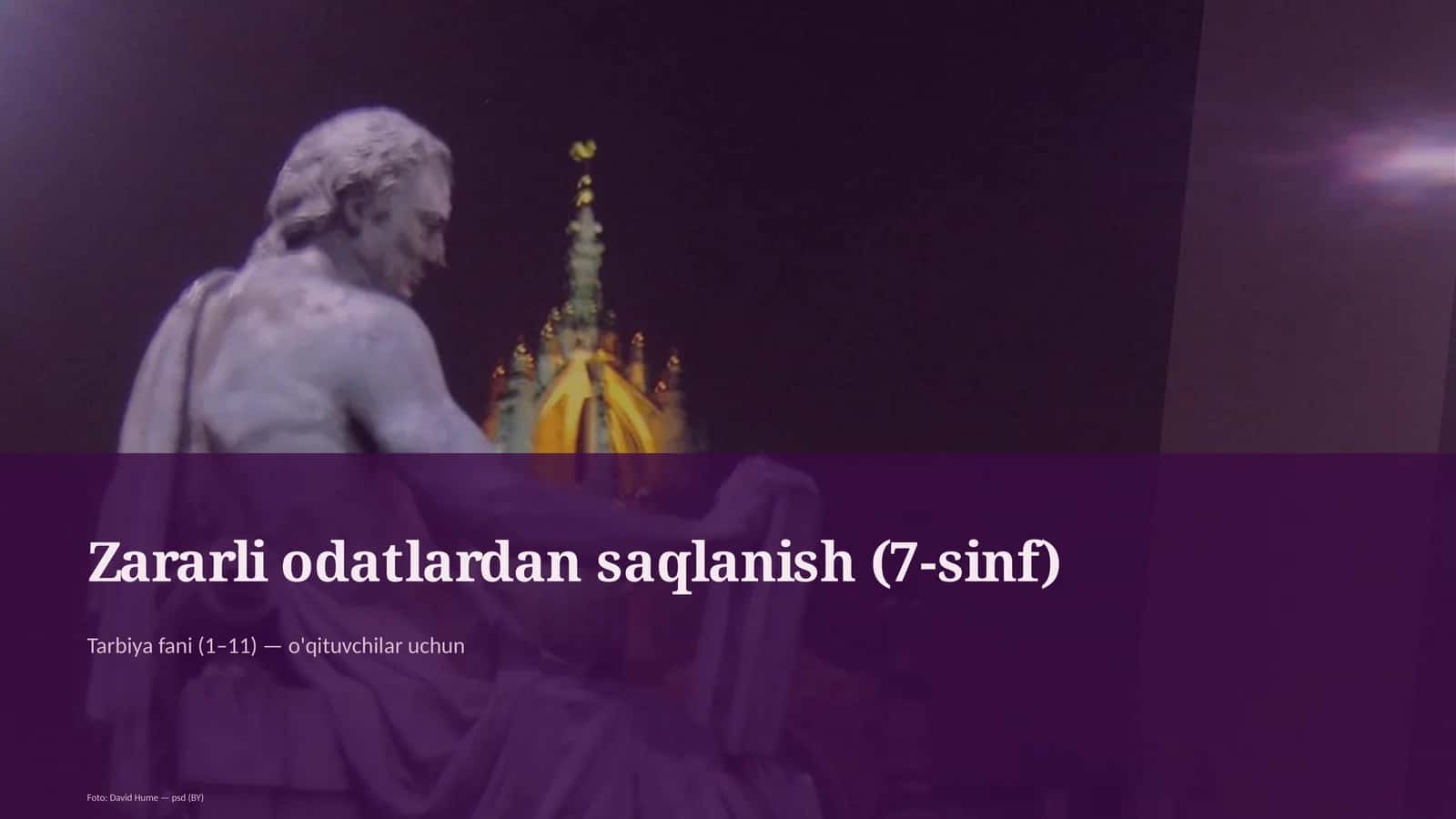 Zararli odatlardan saqlanish (7-sinf)