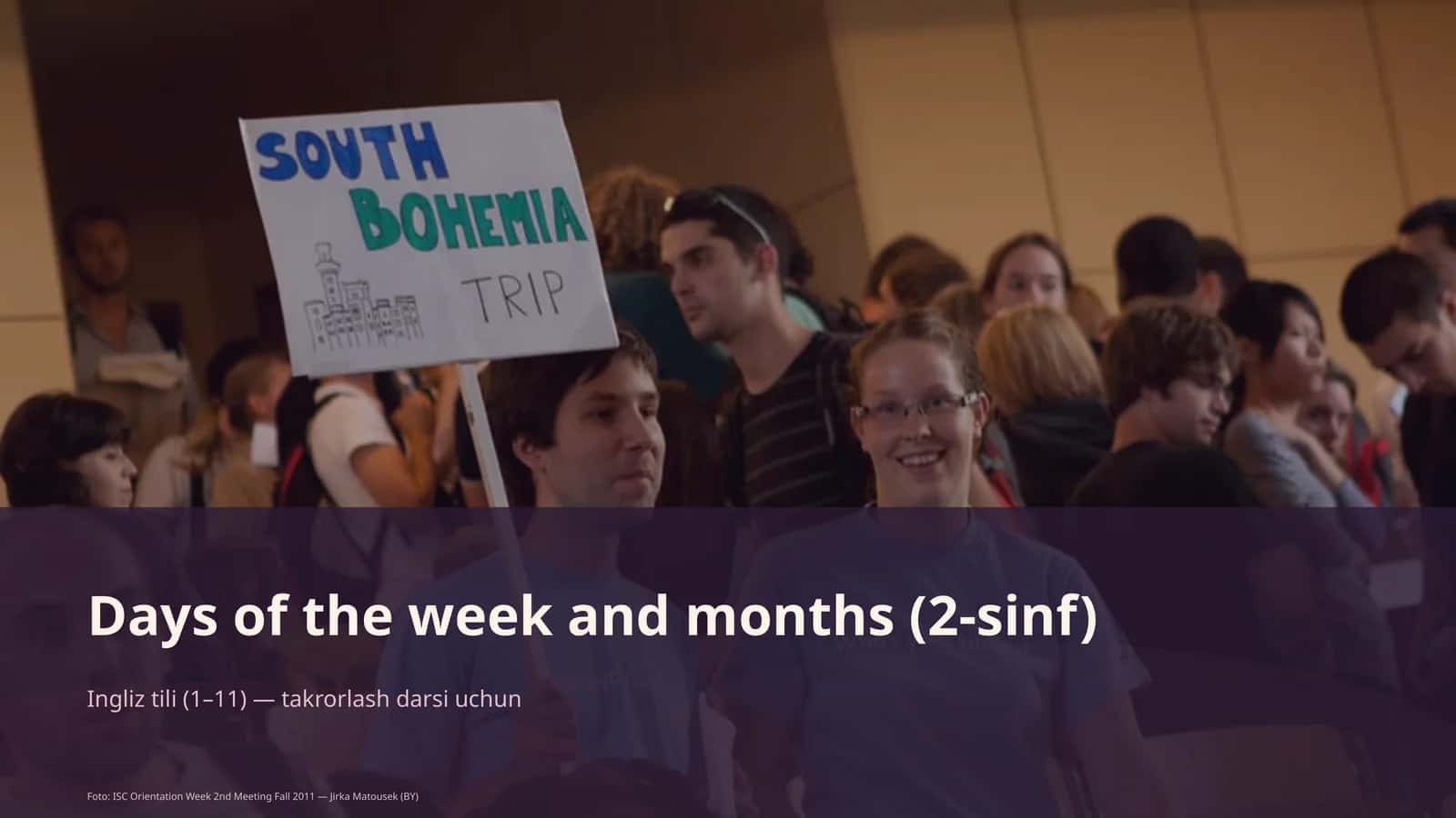 Days of the week and months (2-sinf)