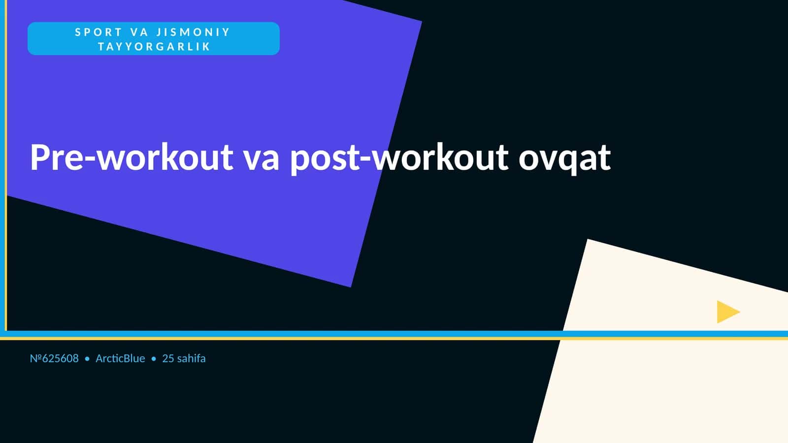 SPORT VA JISMONIY TAYYORGARLIK