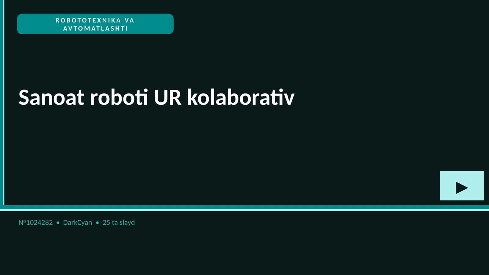 ROBOTOTEXNIKA VA AVTOMATLASHTI
