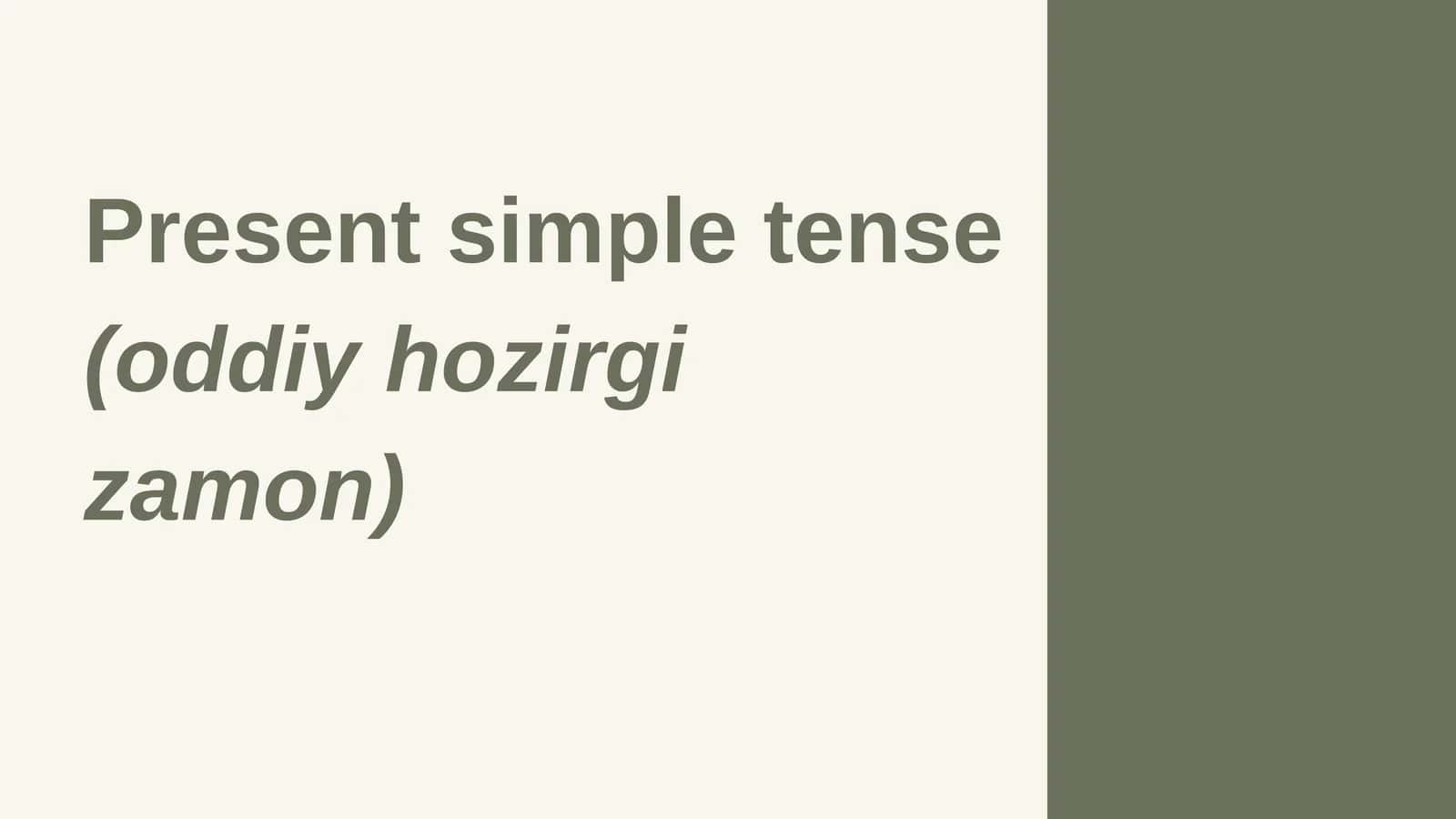 present simple tense - english grammar