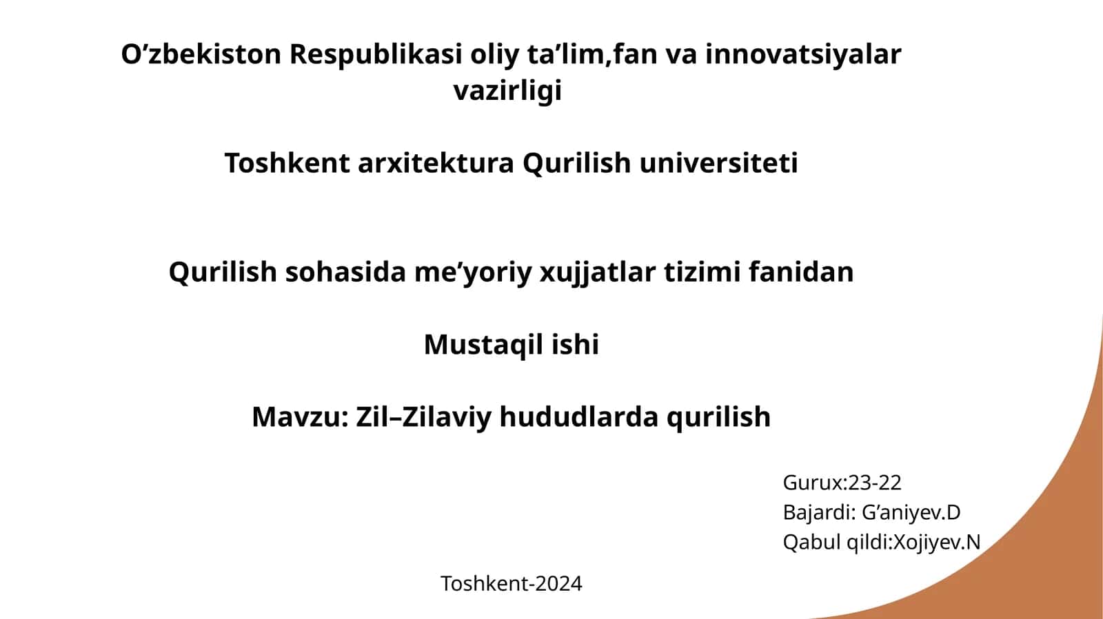 Zil–Zilaviy hududlarda qurilish