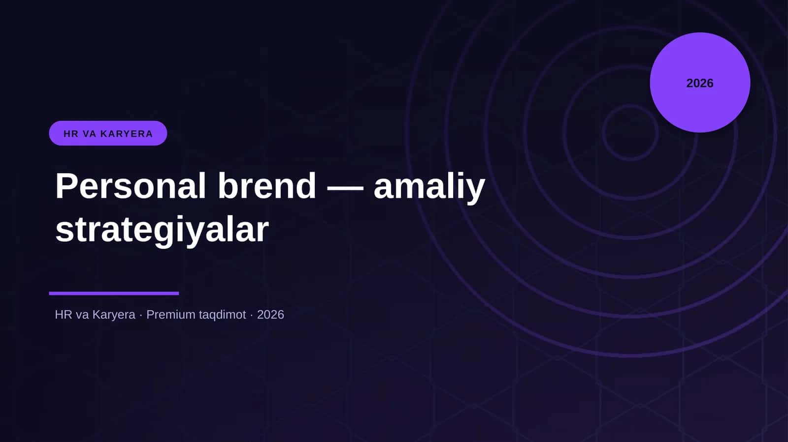 Personal brend — amaliy strategiyalar