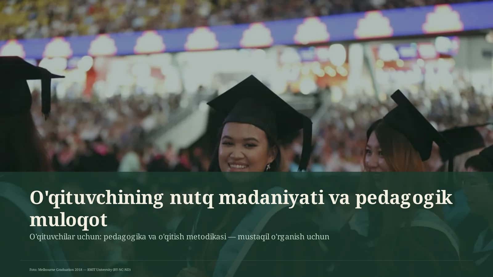 O'qituvchining nutq madaniyati va pedagogik muloqot