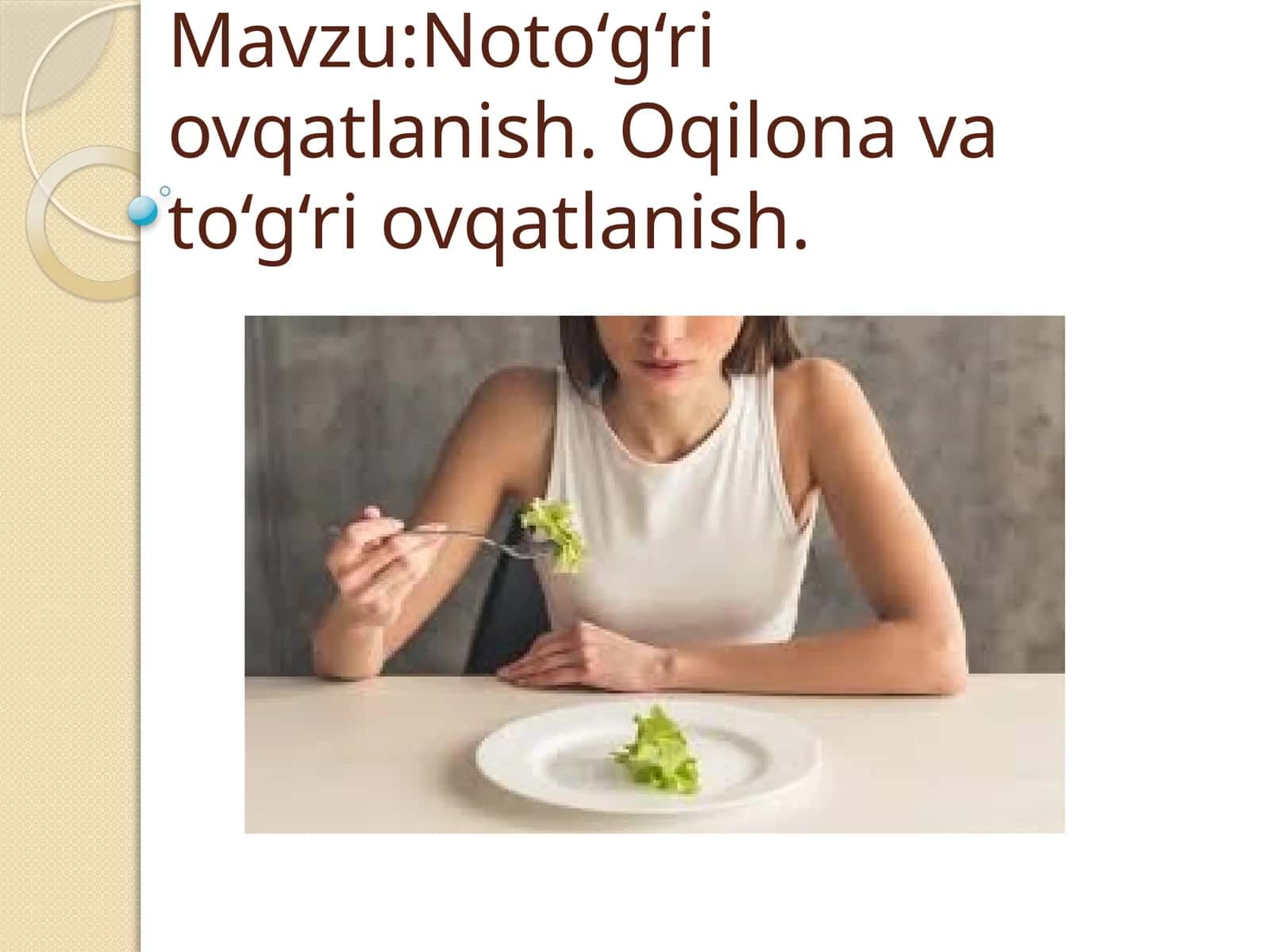 Noto'g'ri ovqatlanish
