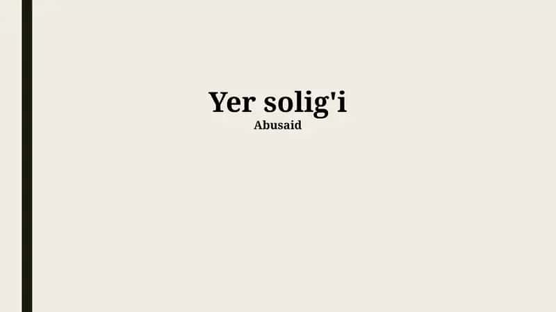 Yer solig'i