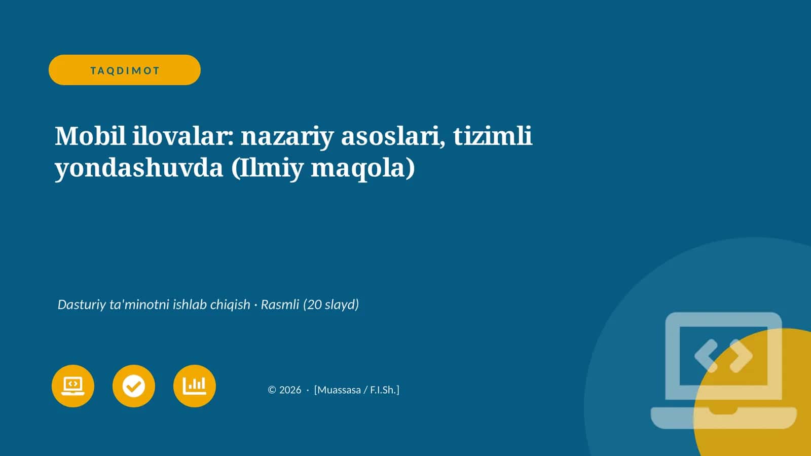 Mobil ilovalar: nazariy asoslari, tizimli yondashuvda