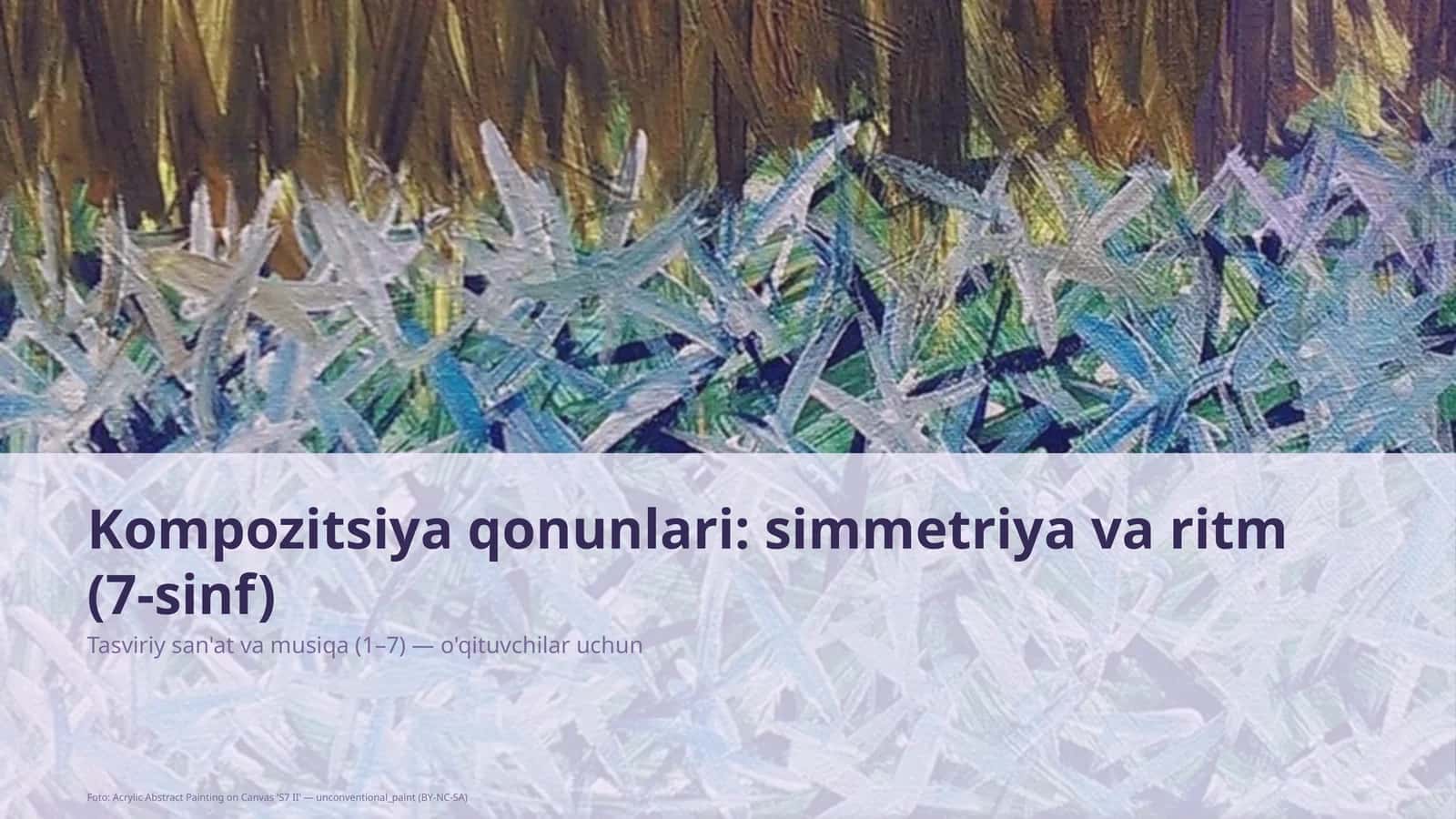 Tasviriy san'at va musiqa (1– 7) — o'qituvchilar uchun