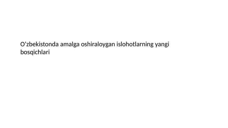 Islohotlar