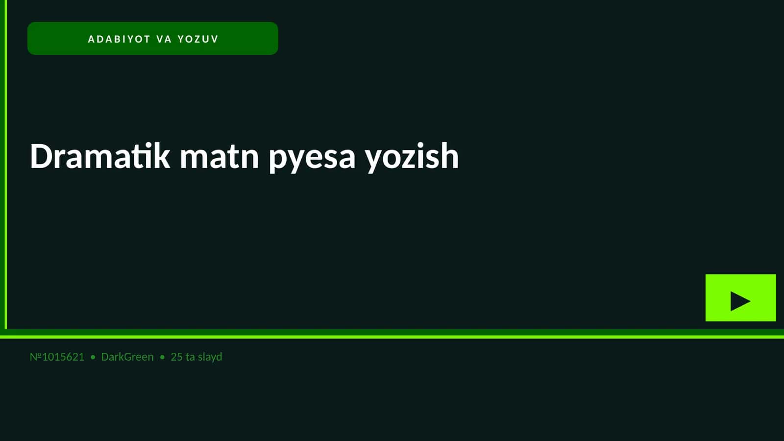Dramatik matn pyesa yozish