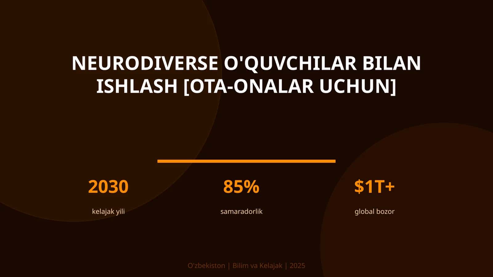 Neurodiverse o'quvchilar bilan ishlash [OTA-ONALAR UCHUN]