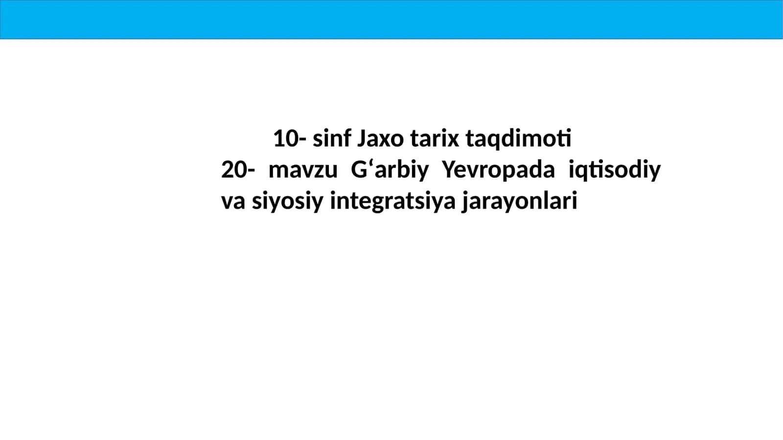 10-sinf Jaxotarix taqdimoti