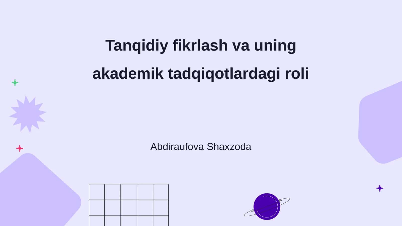 Tanqidiy fikrlash va uning akademik tadqiqotlardagi roli