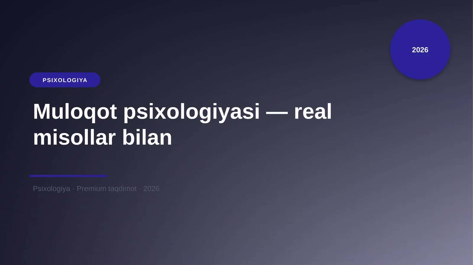 Muloqot psixologiyasi — real misollar bilan