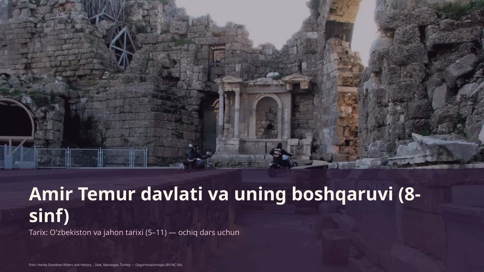 Amir Temur davlati va uning boshqaruvi (8-sinf)