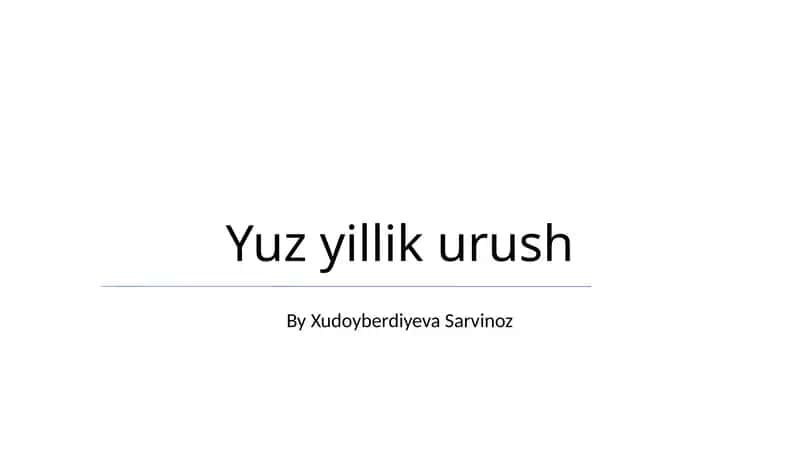 Yuz yillik urush