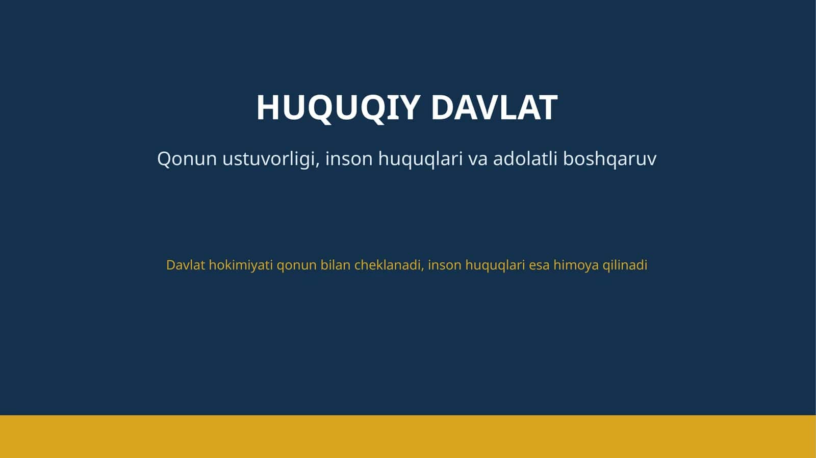 HUQUQIY DAVLAT