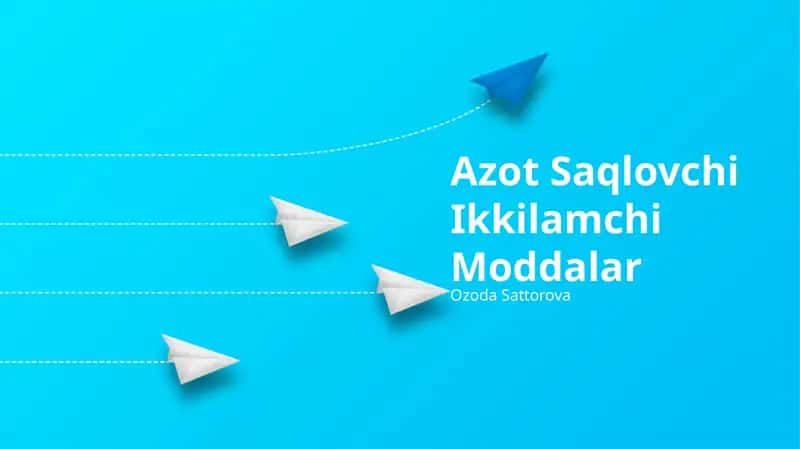 Azot Saqlovchi Ikkilamchi Moddalar