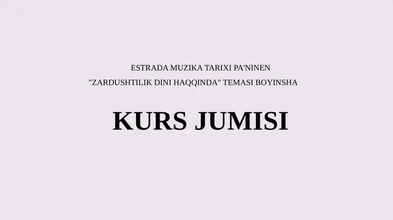 ZARDUSHTILIK DINI HAQQINDA