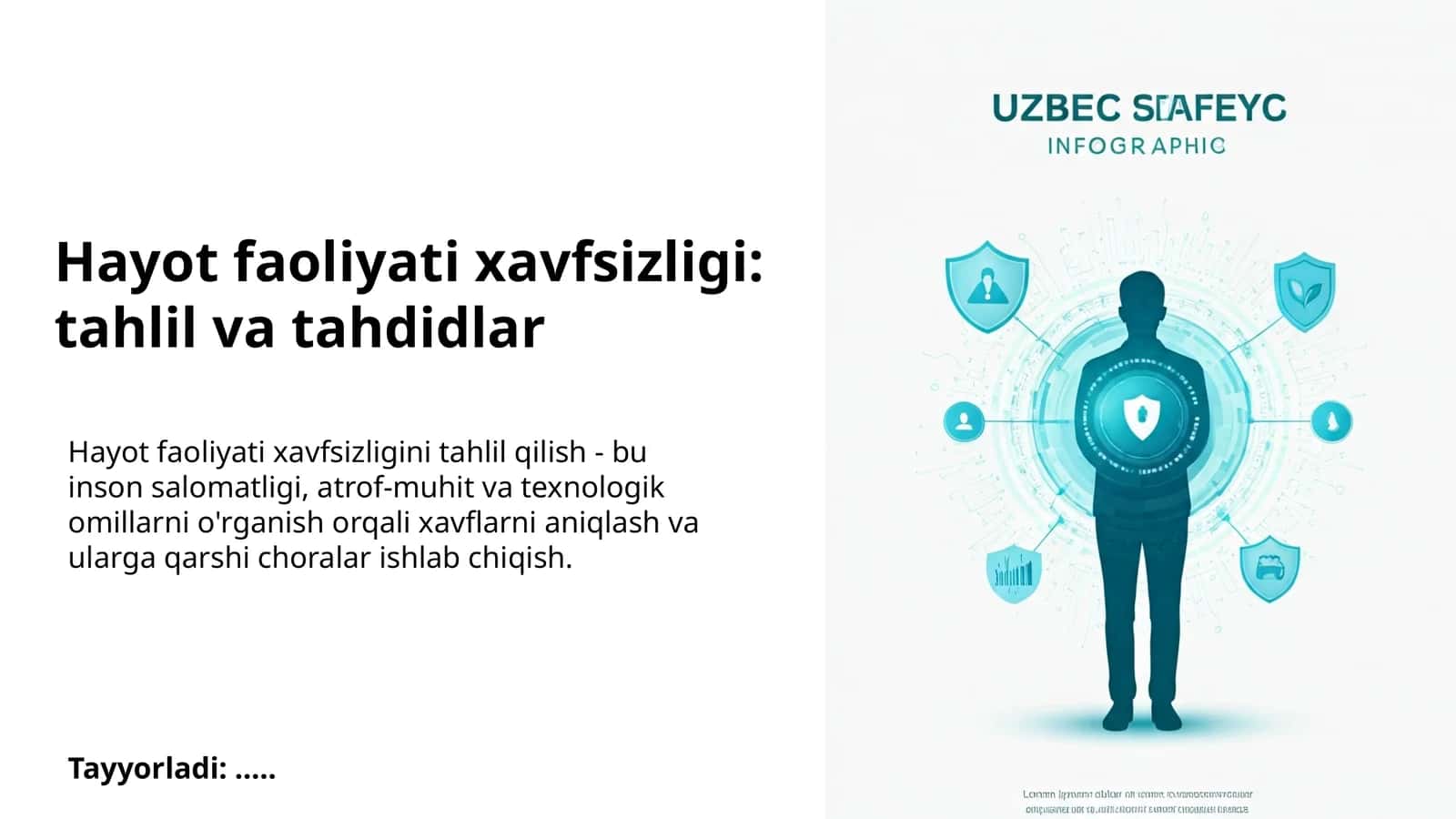 Hayot faoliyati xavfsizligi: tahlil va tahdidlar
