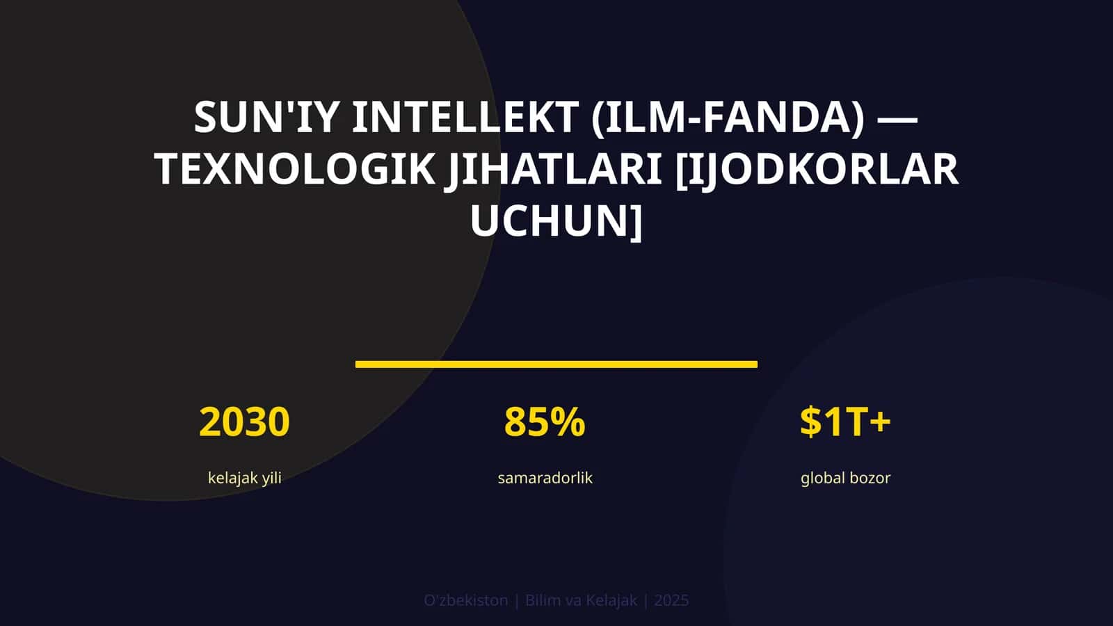 Sun'iy Intellekt (Ilm-fanda) - Texnologik Jihatlari [Ijodkorlar Uchun]