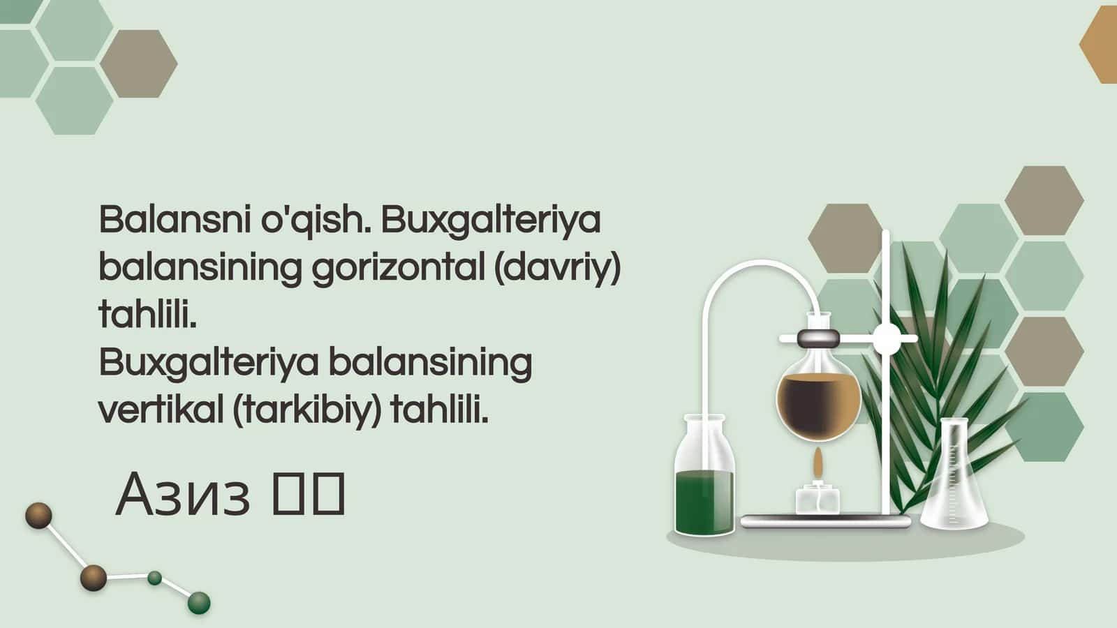 Balansning o'qish