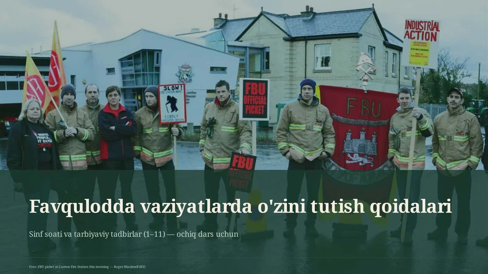 Favqulodda vaziyatlarda o'zini tutish qoidalari