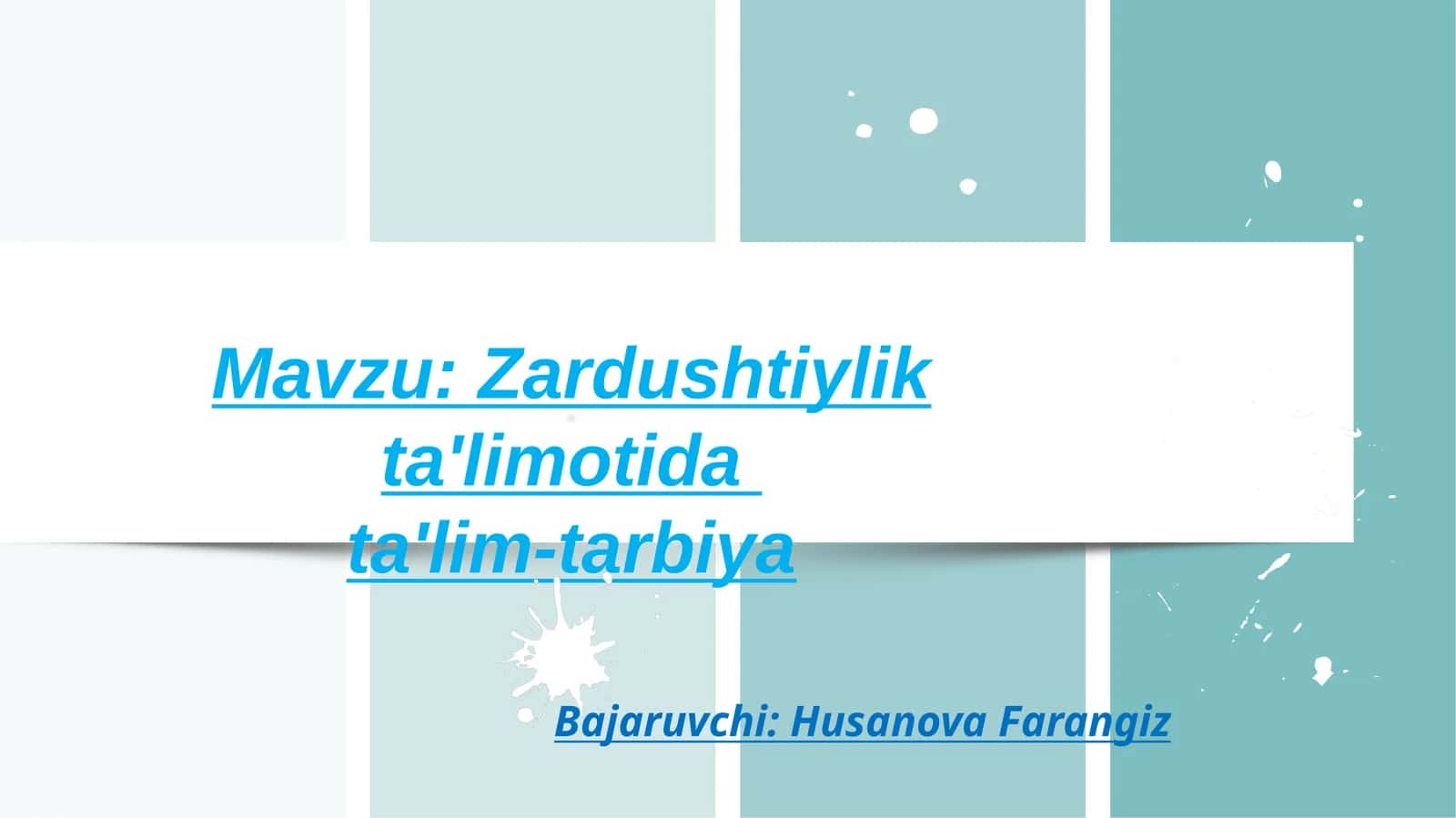 Zardushtiylikta'limotida