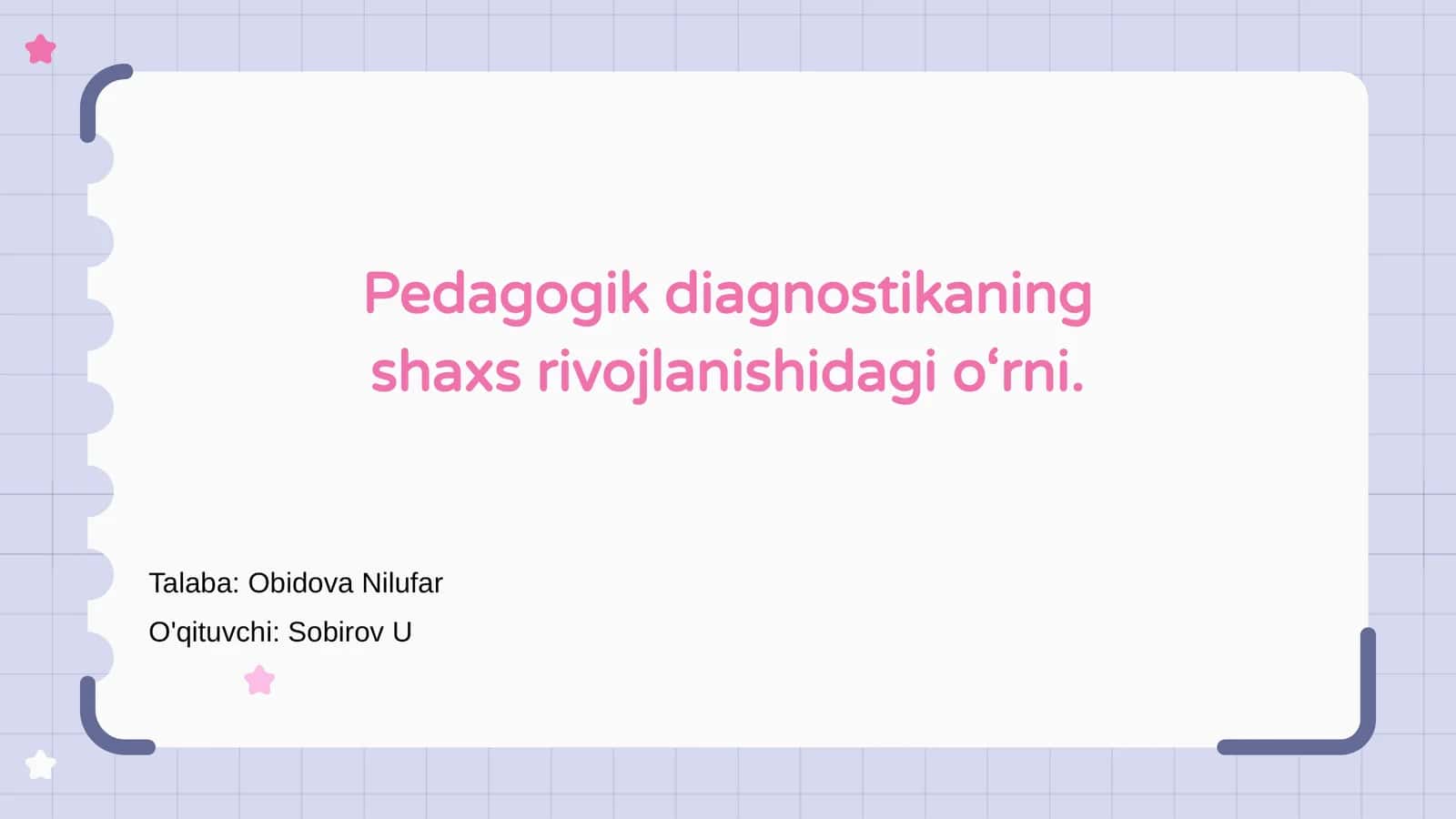 Pedagogik diagnostika