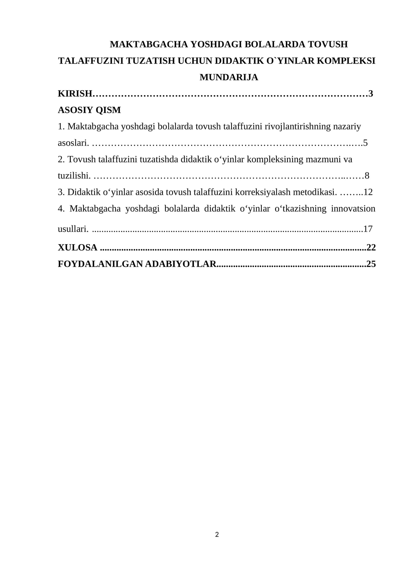 MAKTABGACHA YOSHDAGI BOLALARDA TOVUSH TALAFFUZINI TUZATISH UCHUN DIDAKTIK O`YINLAR KOMPLEKSI