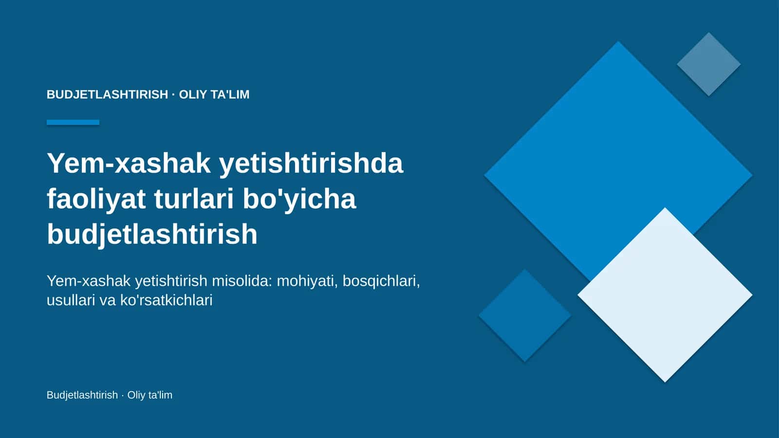 yem xashak yetishtirishda faoliyat turlari bo'yicha budjetlashtirish 3071