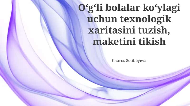 Texnologiya Xaritasi: Loyiha Rejasi
