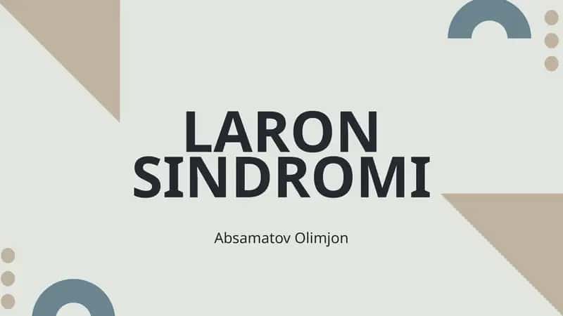 LARON SINDROMI