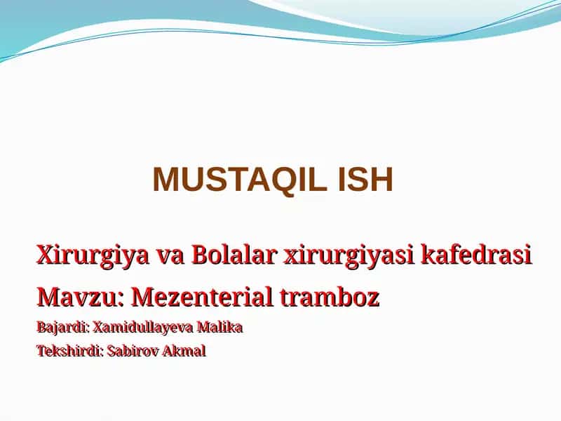 Mezenterial tramboz