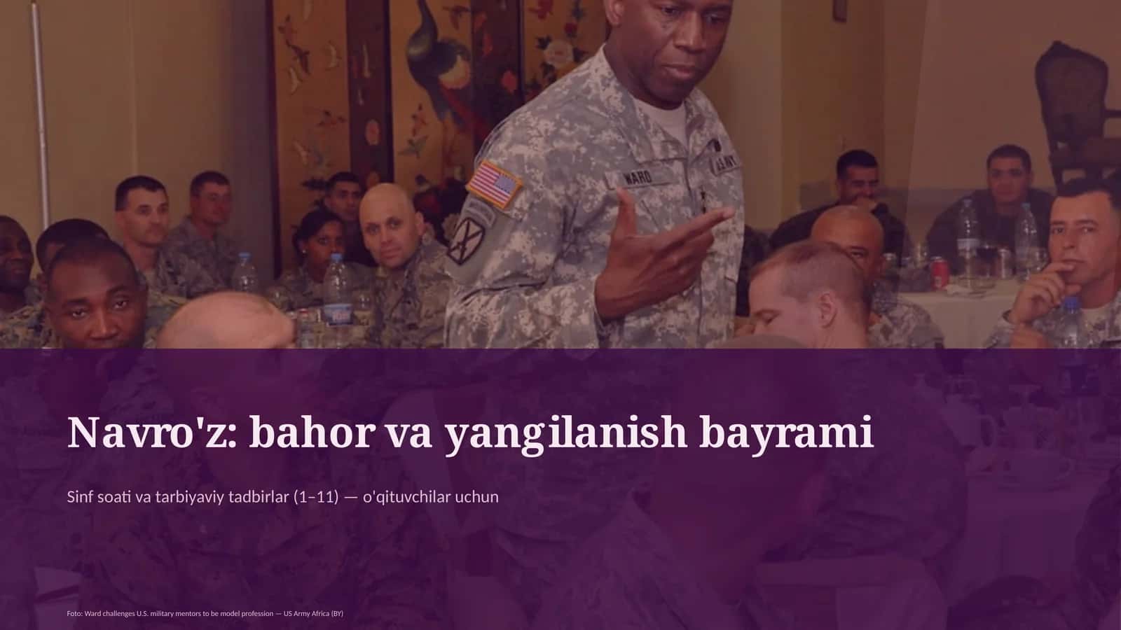 Sinf soati va tarbiyaviy tadbirlar (1–11) — o'qituvchilar uchun