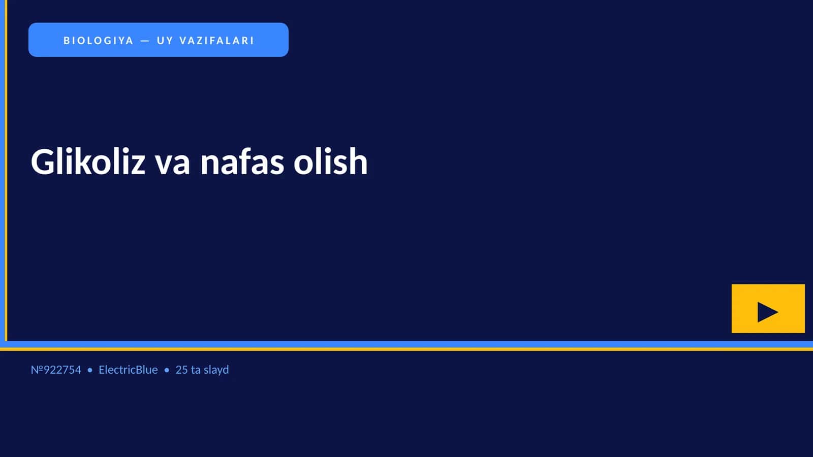 BIOLOGIYA — UY VAZIFALARI