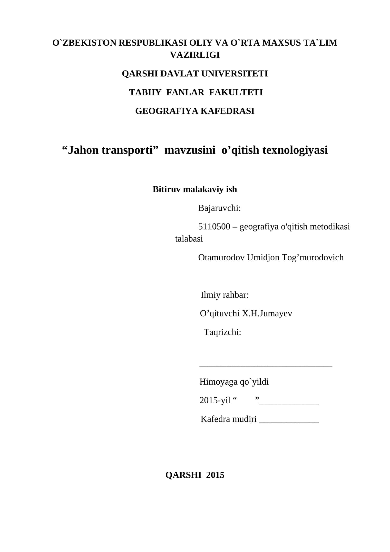 Jahon transporti