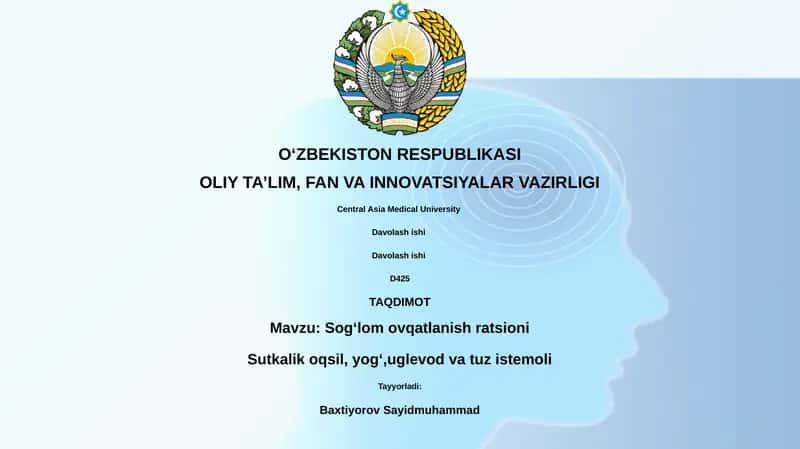 Sogʻlom ovqatlanish ratsioni