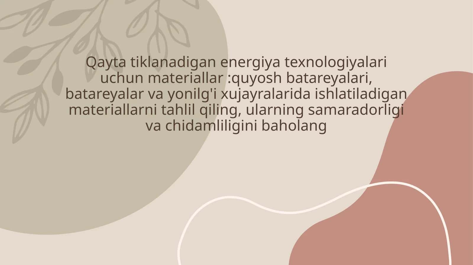 Birinchi sinovlar quyosh batareyalari uchun