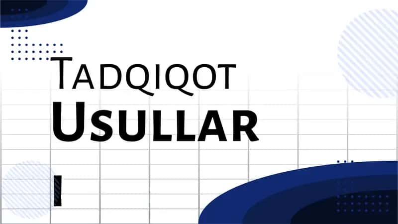Tadqiqot usullari faniga kirish