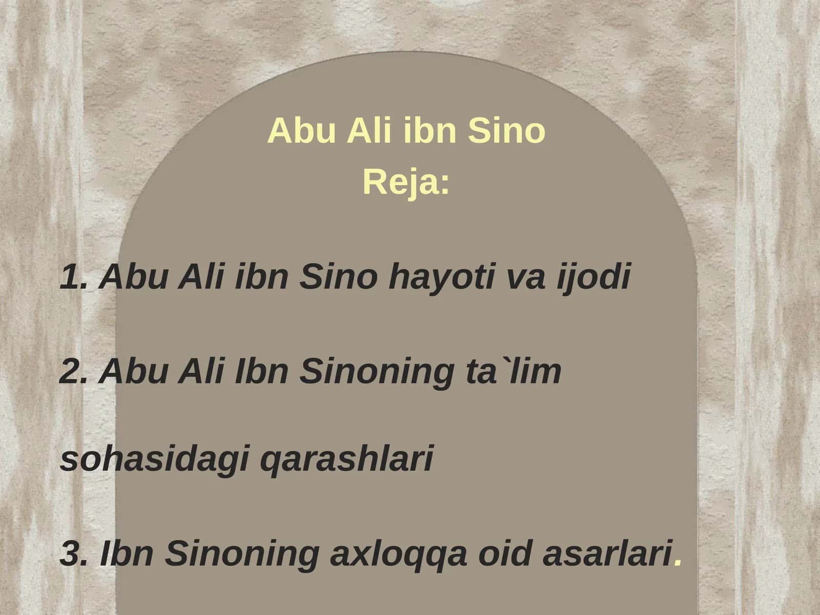 Abu Ali Ibn Sino