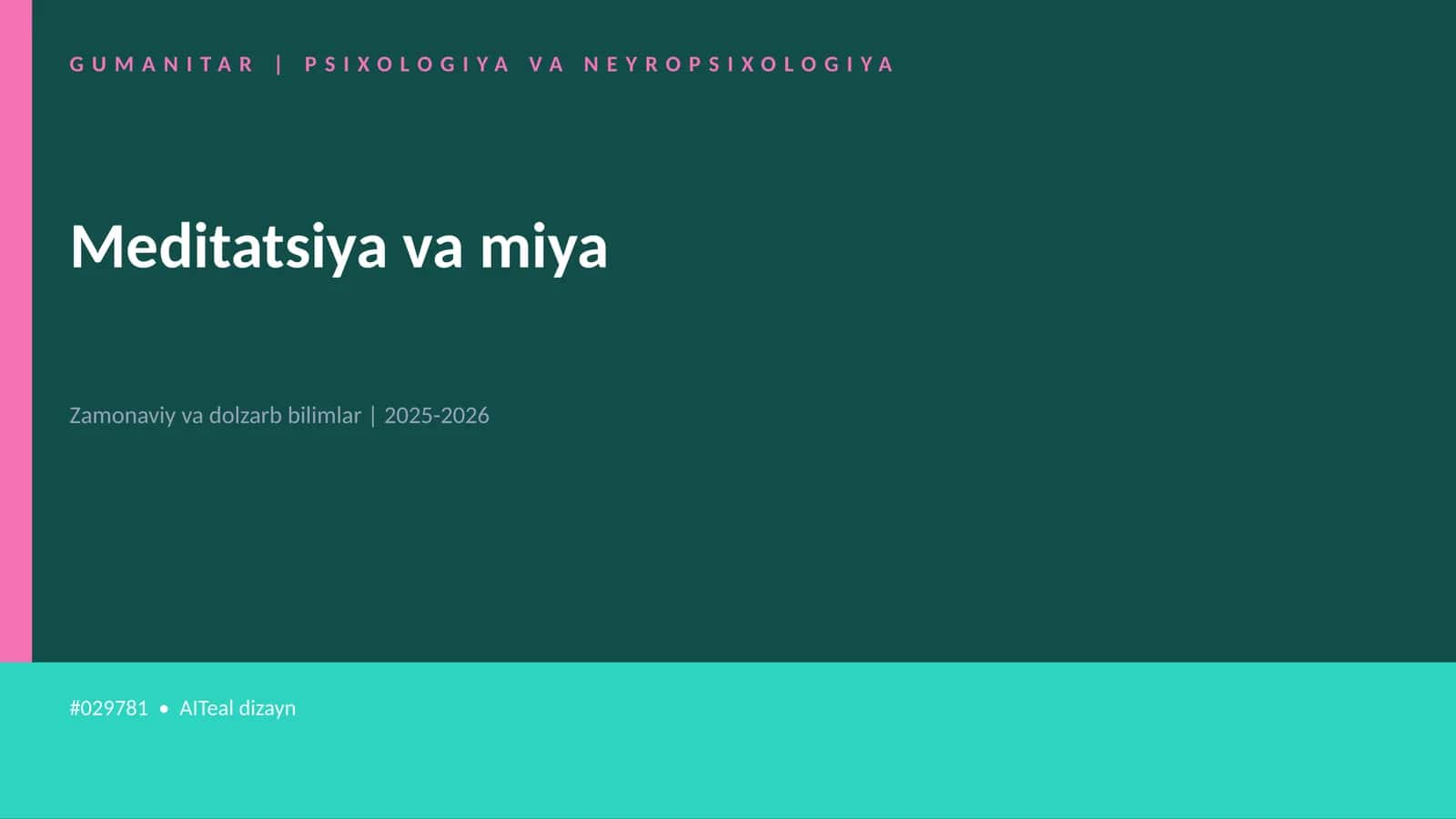Meditatsiya va miya