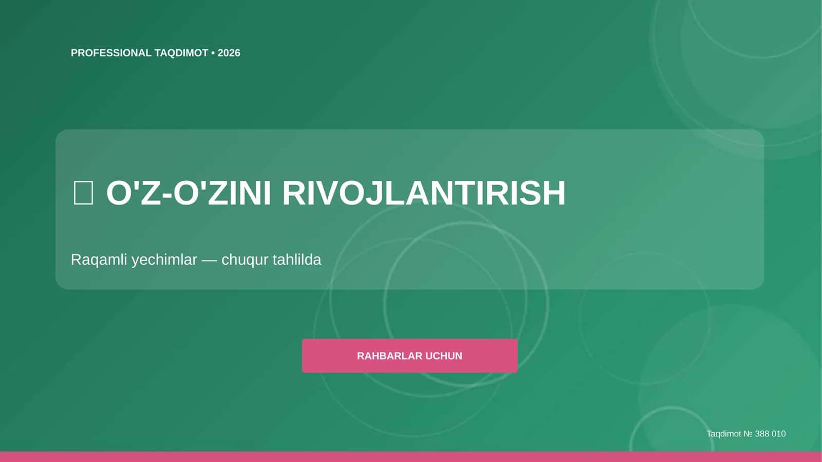 TAQDIMOT № 388 010