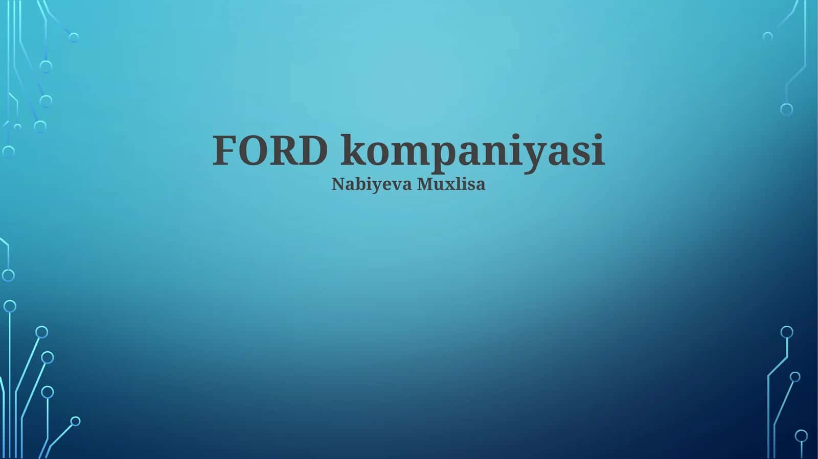 Ford Motor kompaniyasi