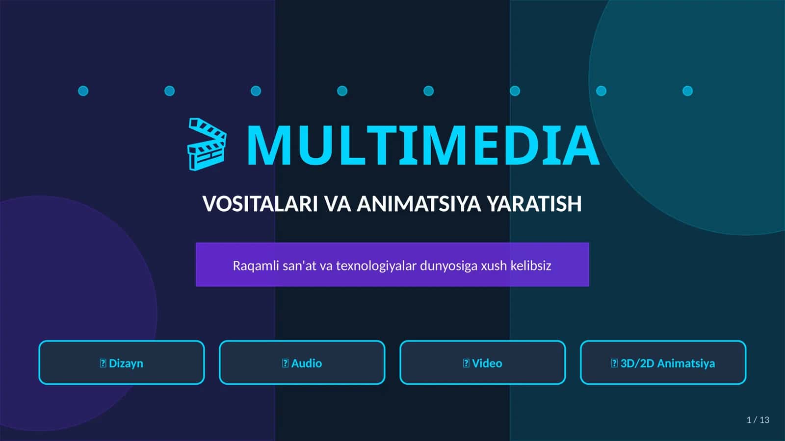 VOSITALARI VA ANIMATSIYA YARATISH