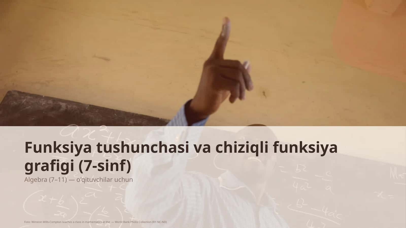 Funksiya tushunchasi va chiziqli funksiya grafigi (7-sinf)