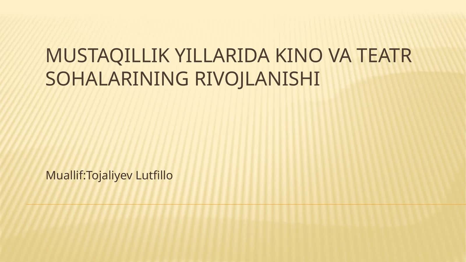 Mustaqillik yillaridagi innovatsion teatr sohalari ning rivojlanishi