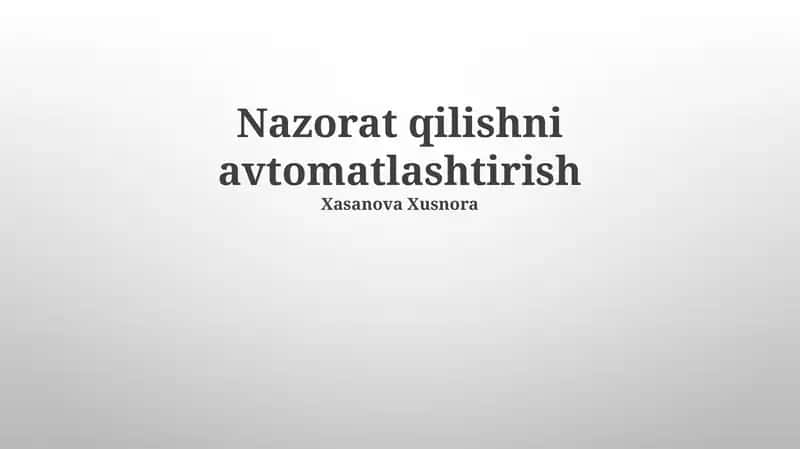Avtomatlashtirish