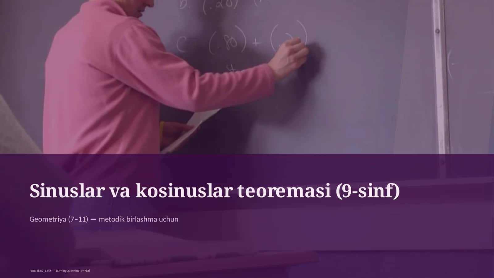Sinuslar va kosinuslar teoremasi (9-sinf)